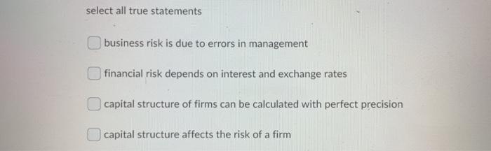  select all true statements business risk is due to errors in