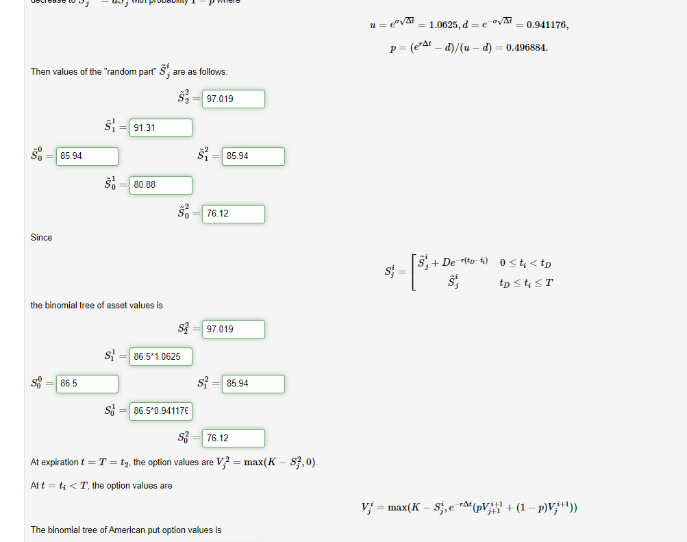 a dividend D att = tp to the stock price no longer