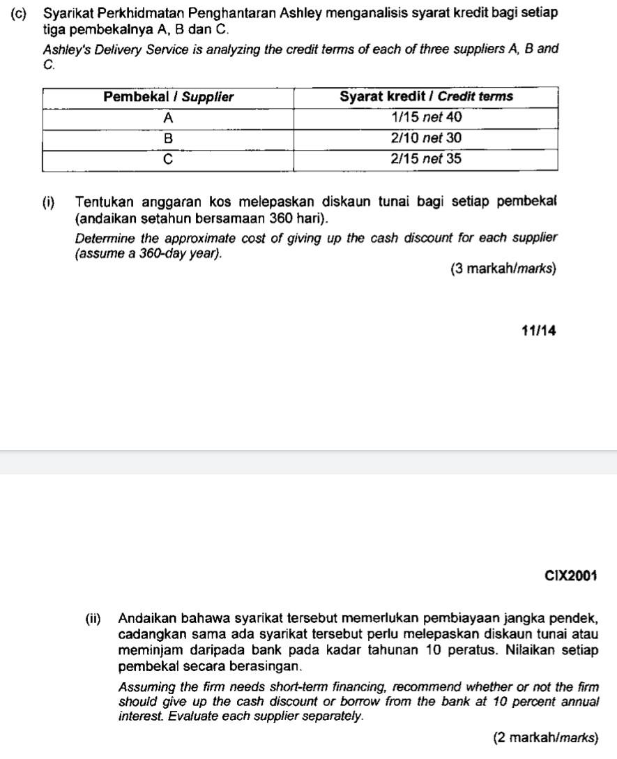 management course. It is written in two languages firstly Malaysian and then