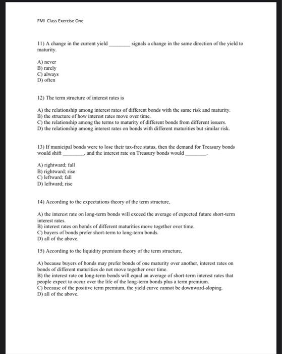 Treasury bill for $9,850 that is worth $10,000 when it matures. The