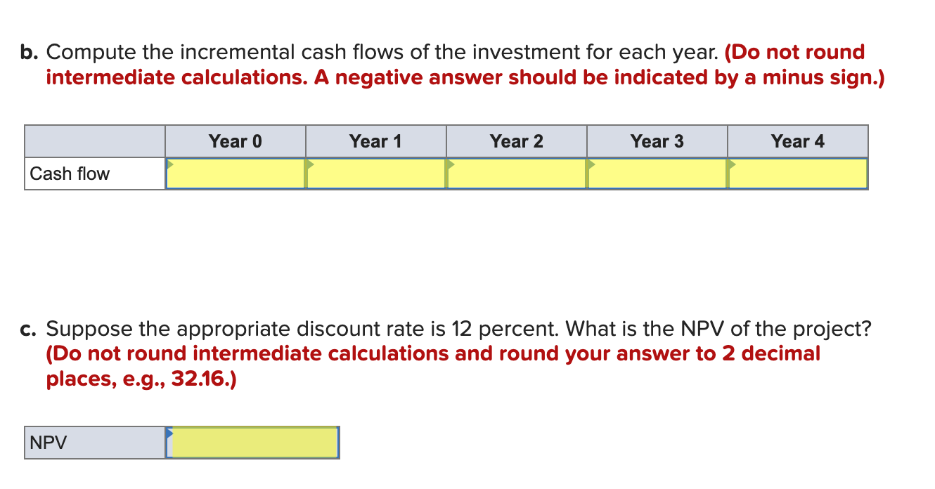Fleming Manufacturing Company is considering a new investment. Financial projections for the