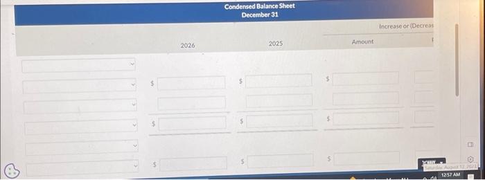 $1 par Retained earnings December 31, 2026 $155,350 564,650 123,200 182,750 205,250