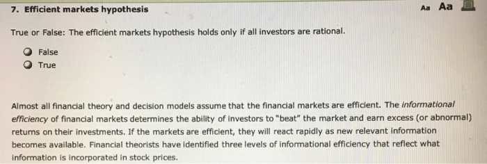  Correctly answer each part of question 7 with answer choices provided.