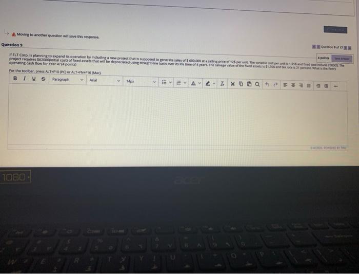  Moving to another question wit save the response Question 4 pm