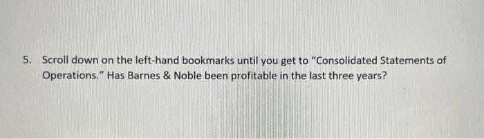  5. Scroll down on the left-hand bookmarks until you get to