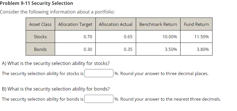 A) What is the asset allocation ability for stocks? The asset allocation