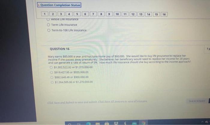  Question Completion Status: 7 8 9 10 11 12 13 14