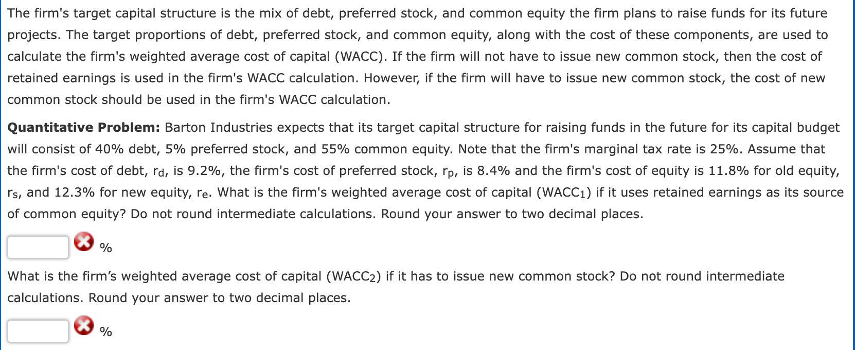 stock, flotation costs (investment bankers' fees) should not be ignored. There are