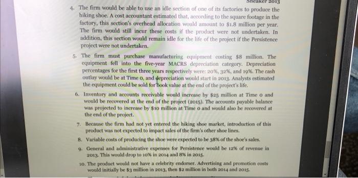 Sneaker 2013 project when she began reviewing another proposal for a new