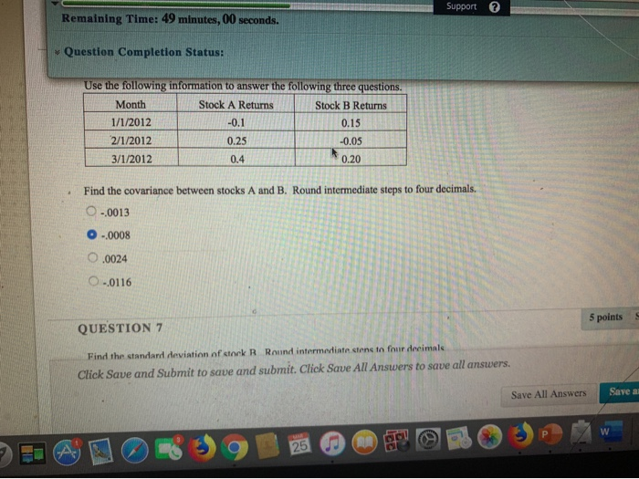  Support Remaining Time: 49 minutes, 00 seconds. Question Completion Status: Use