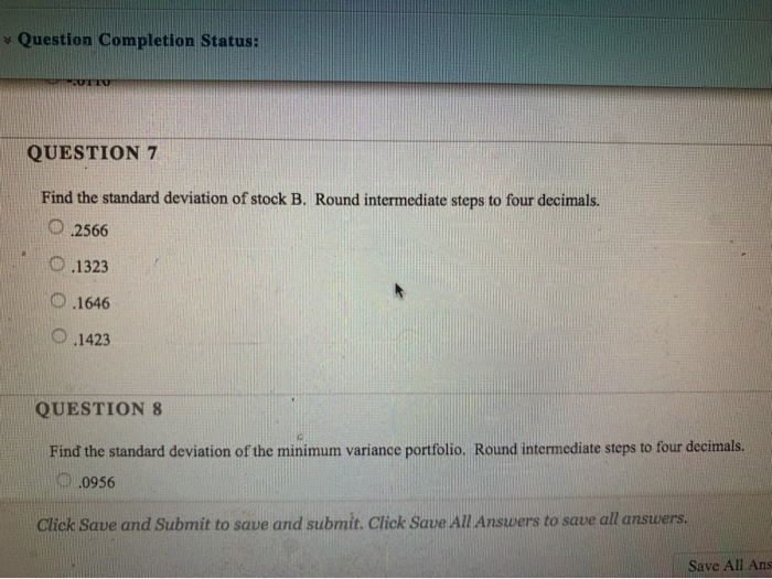 the following information to answer the following three questions. Month Stock A