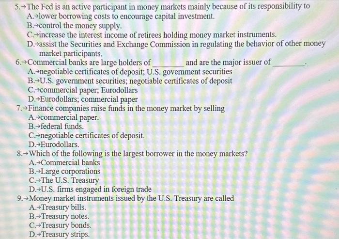  5. \\( \ ightarrow \\) The Fed is an active participant