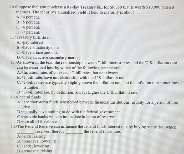 in money markets mainly because of its responsibility to A. \\( \
