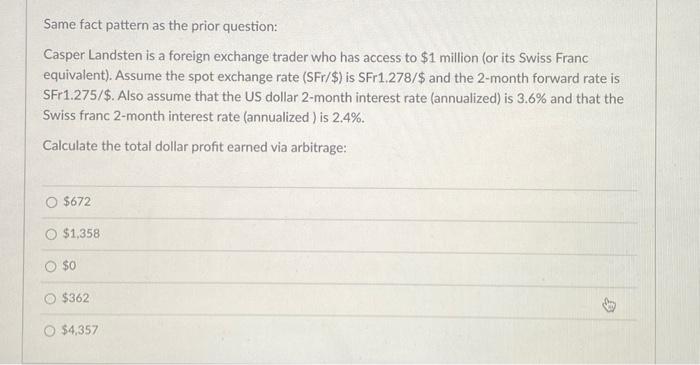  Same fact pattern as the prior question: Casper Landsten is a
