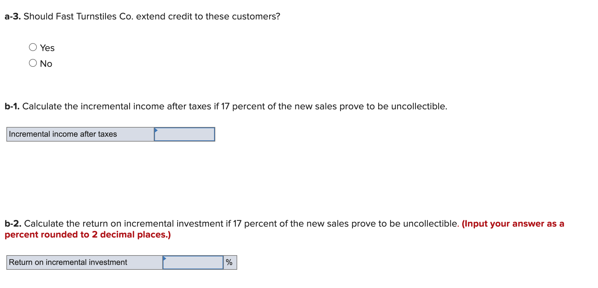 Co. is evaluating the extension of credit to a new group of