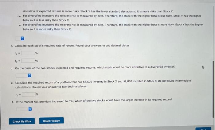 a 10.0% expected return, a beta coefficient of 0.9, and a 40%