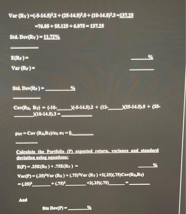 quiz. You have been given two different investments: Stock X and Stock