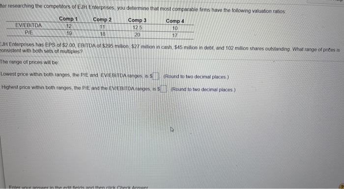 can someone help ms with this practice problem ter researching the competitors