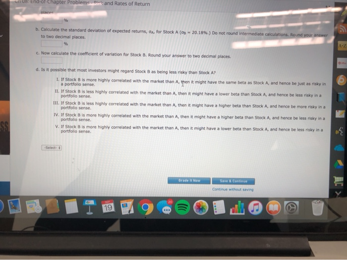 and Rates of Return Keep the Highest: 14 5. Problem 8.06 Click