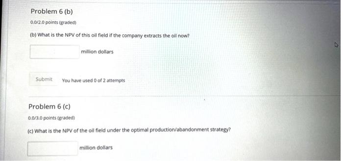 field which can produce 1 million barrels of oil in total. The