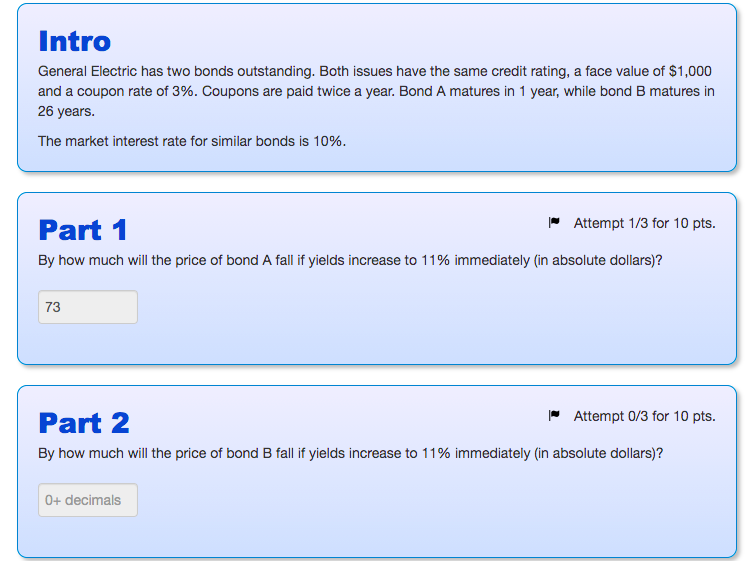  Intro General Electric has two bonds outstanding. Both issues have the