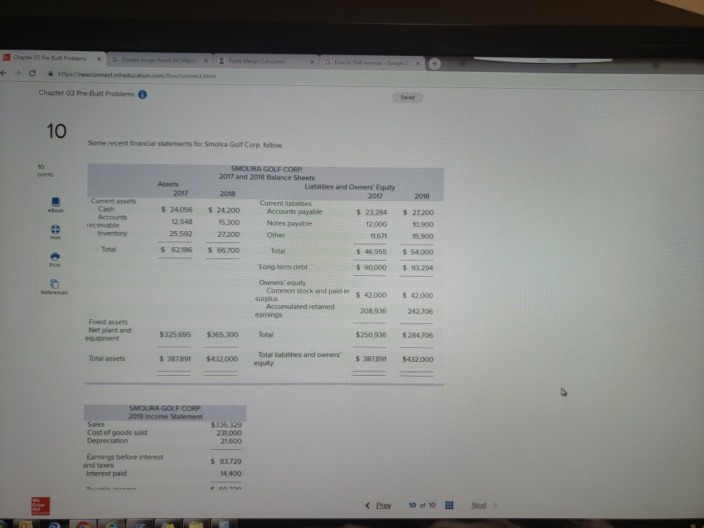  please show calculations on how to solve problem. Chapter 03 Pre-Built