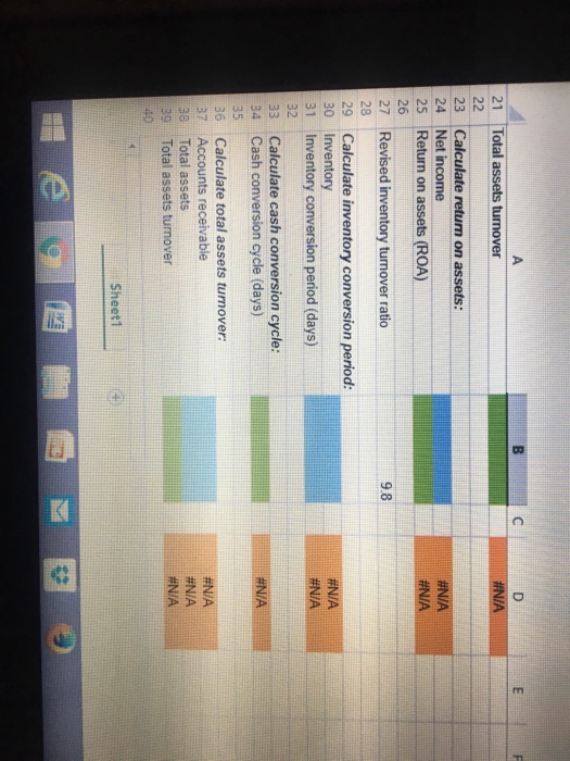 on its cash conversion cyde. Chastain's 2016 sales (Call on credit) were