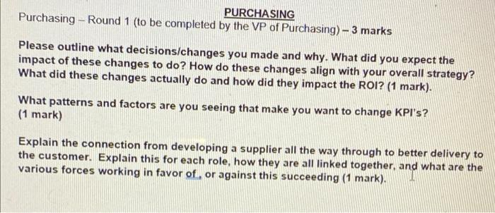 based on TFC gameanswer 3 questions for purchasing need answer of following