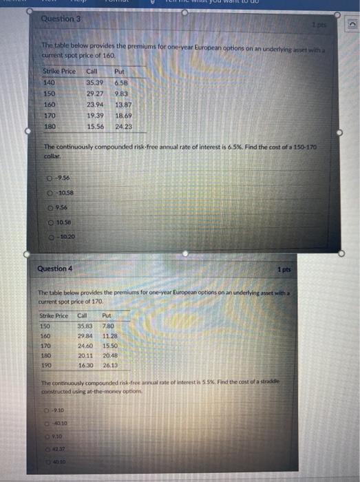  WOM UU Question 3 lots 2 The table below provides the
