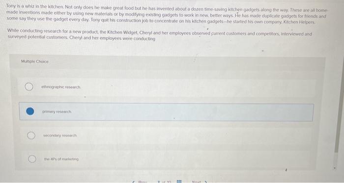  Tony is a whiz in the kitchen. Not only does he