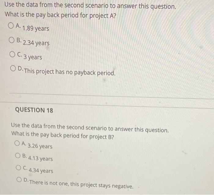 $ 1,000.00 $ Project B Cash flows (25,500.00) 1,000.00 2,000.00 6,500.00 14,000.00