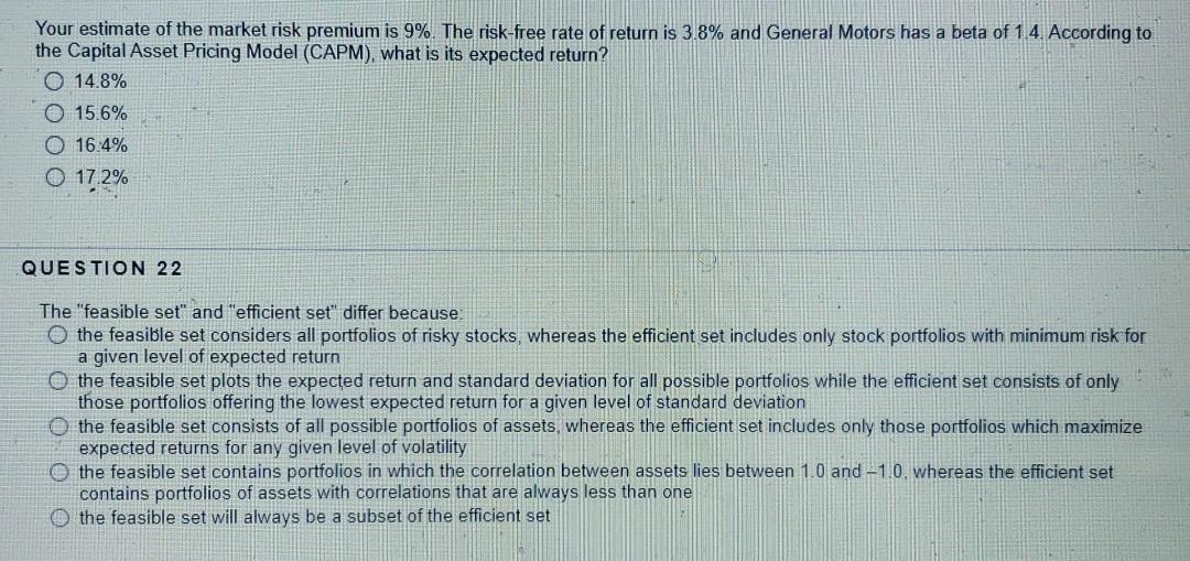  please answer all questions completely using multiple choice. Your estimate of