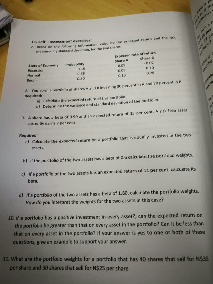  Please help with question 8 - 11 based on the following