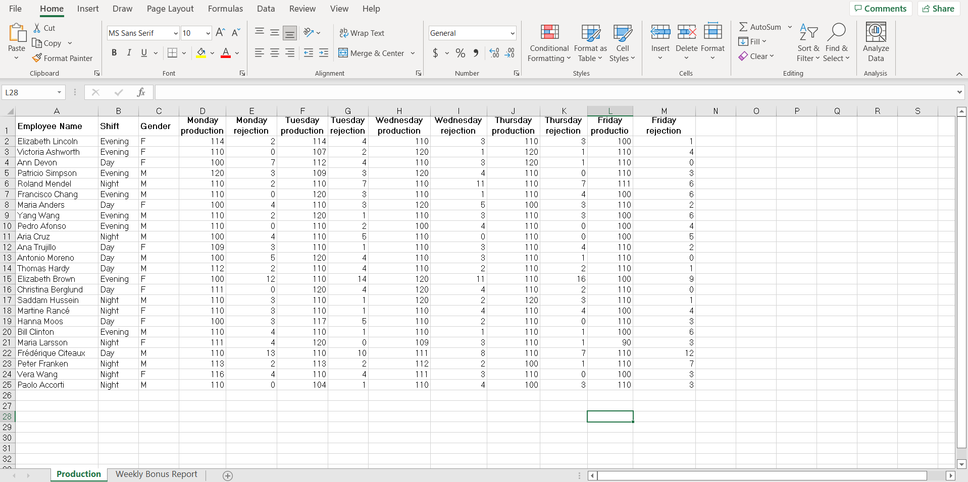  File Home Insert Draw Page Layout Formulas Data Review View Help