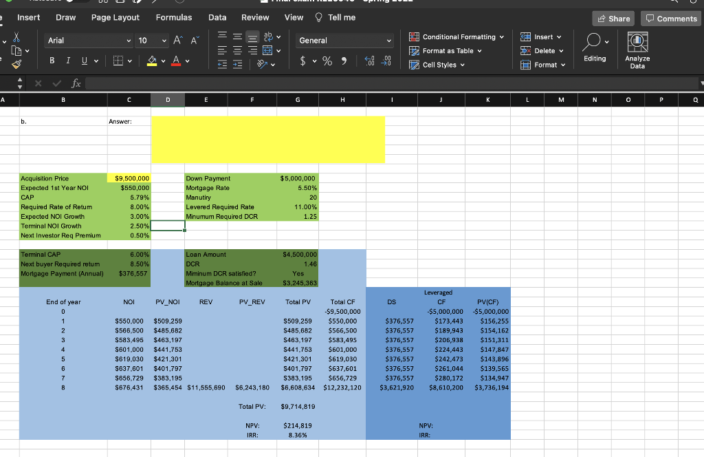 Consider the levered DCF model provided to you in tab A3 of