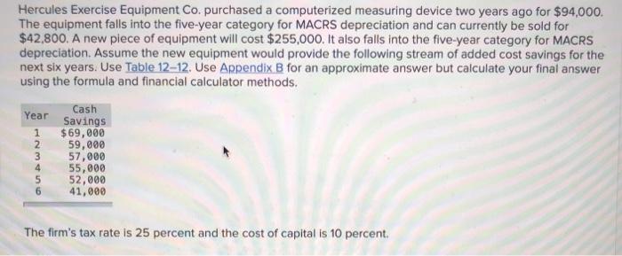need help solving j1, j2, k1 Hercules Exercise Equipment Co. purchased a