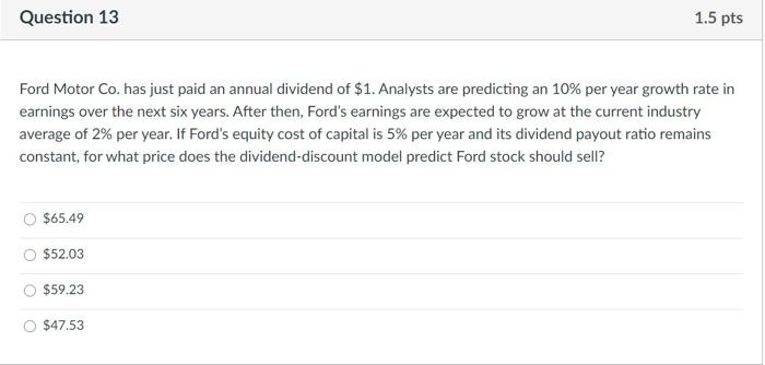 $1000 of face value? $1364 $1184 $1547 $1175 Question 9 1.5 pts