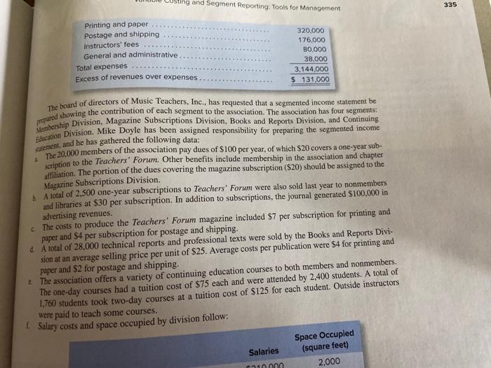 Teachers, Inc., is an educational association for music teachers that has 20,000