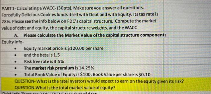 the excel formulas for these questions please This questions about what for