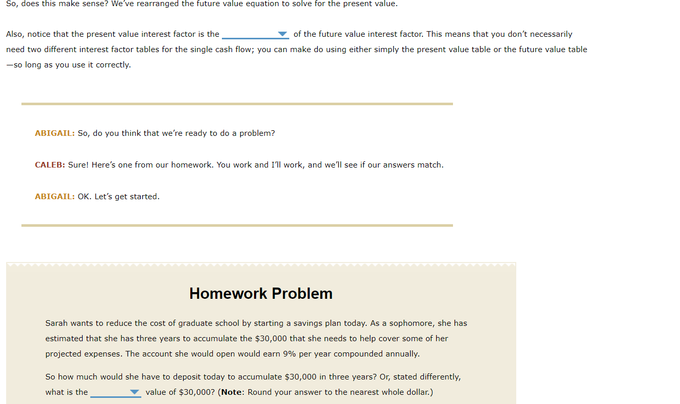 or receive in the future. CALEB: Ummm. I think (scrnario 2, scenario