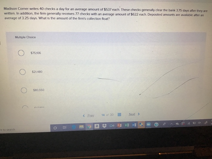  Madison Corner writes 40 checks a day for an average amount
