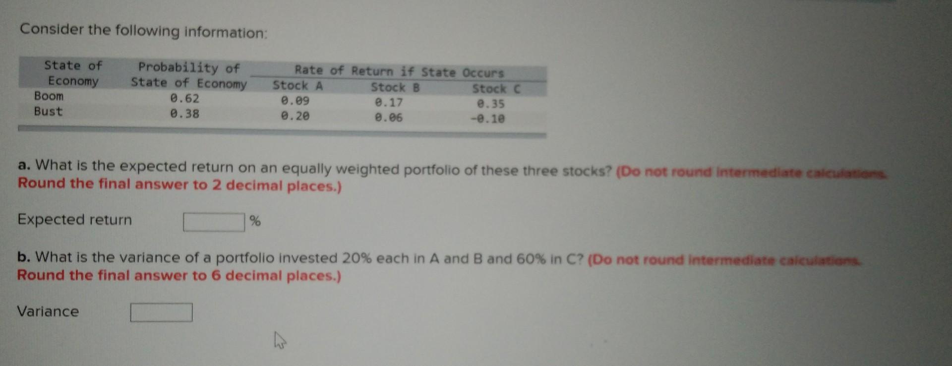 please solve it Consider the following information: a. What is the