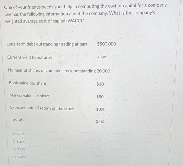  One of your friends needs your help in computing the cost