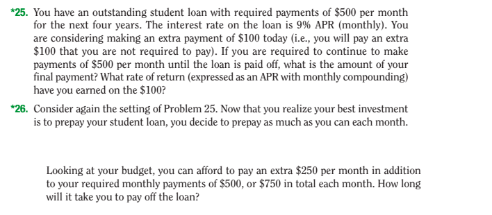 I just need the answer for question 26. Please show equations