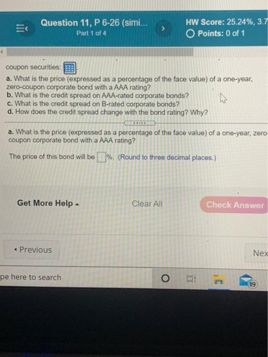 Security Treasury AAA corporate BBB corporate B corporate Yield (%) 3.14 3.23