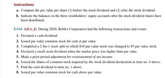 in the three stockholders' equity accounts after the stock dividend shares have