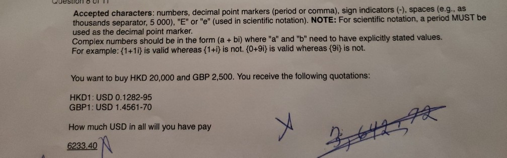 Trading - Madura Please show work. Wrong answer 2 times. Accepted
