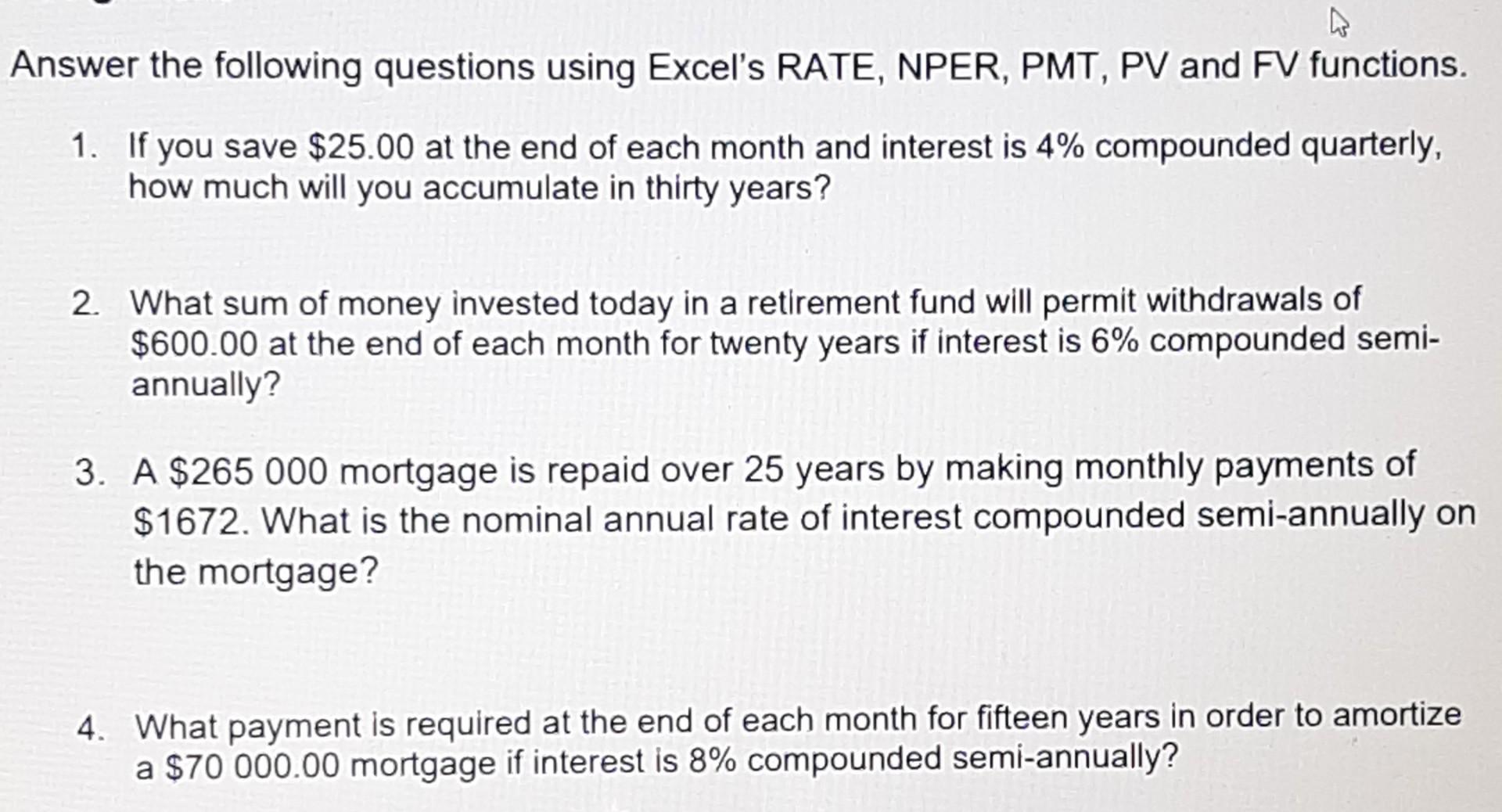 Do it by using Excel only. a Answer the following questions