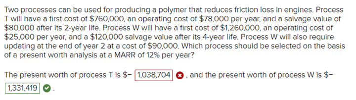  Two processes can be used for producing a polymer that reduces