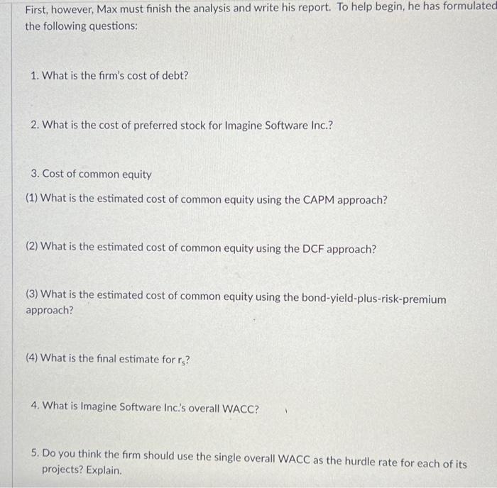 to the capital budgeting committee. Max has a B.S. in accounting from